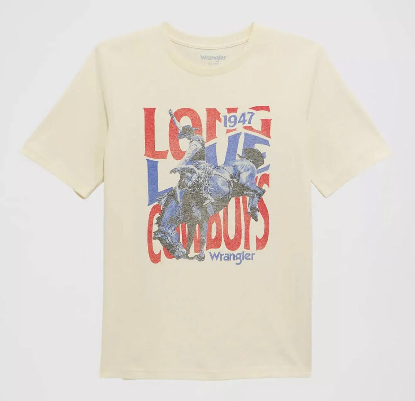 Wrangler Boys Logo Front Graphic T-Shirt White Buck - 112372976👕