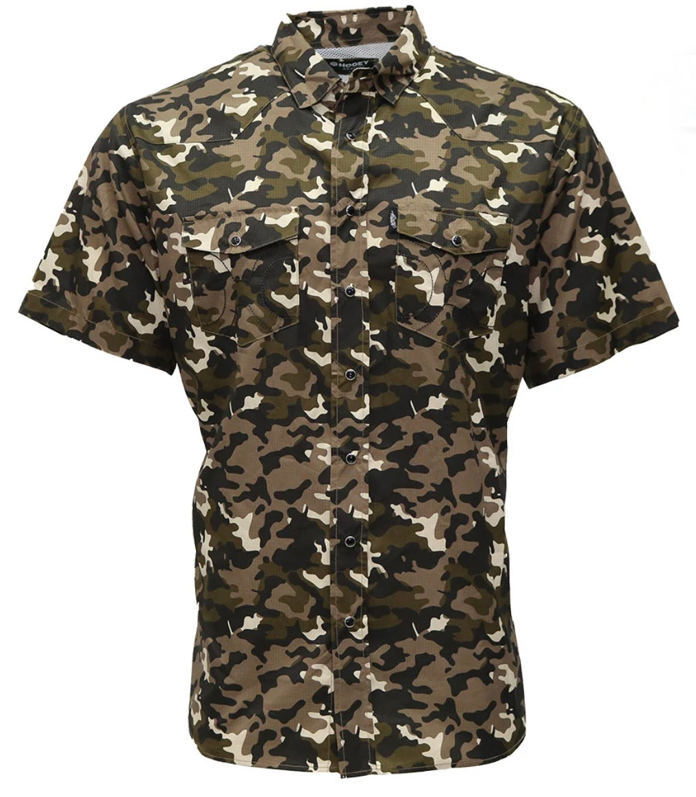 Men’s Hooey Camo Pearl Snap SS