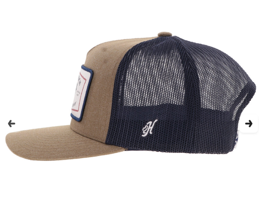 Hooey Rank Stock Cap - Tan/Navy