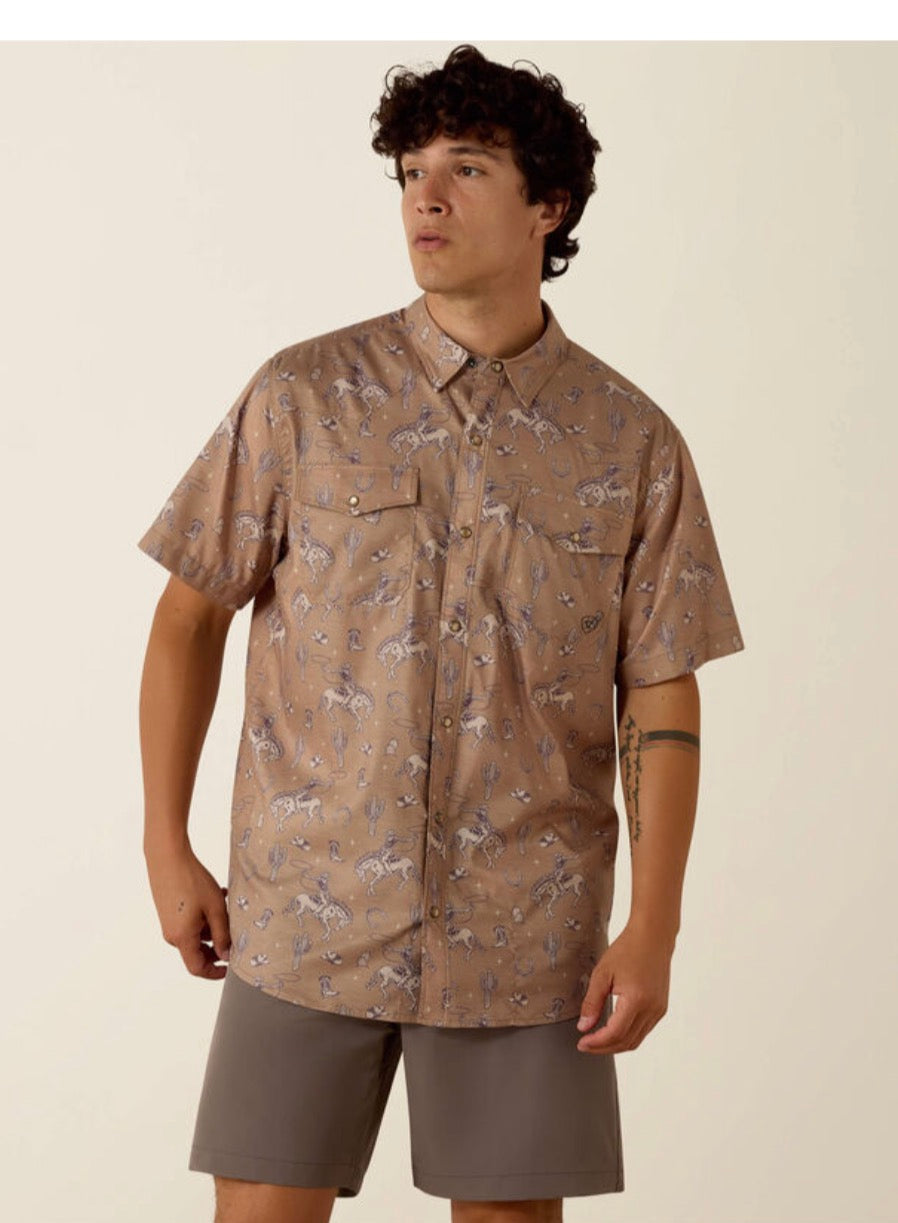 Printed VentTEK Western Fitted Snap Shirt 10073869