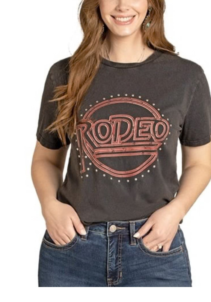 Rock & Roll Studded Rodeo Women's Tee BW21T07955