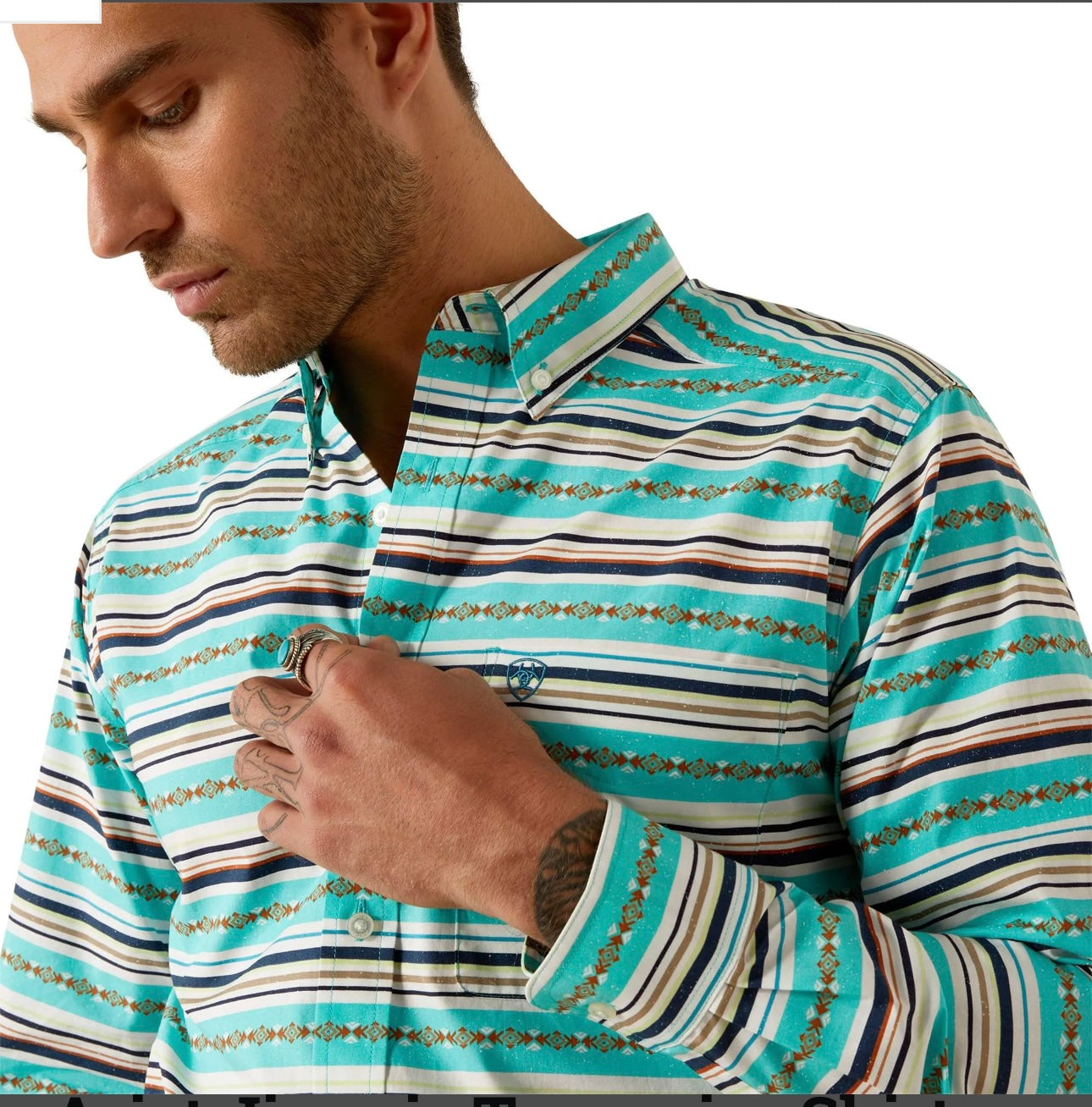 Men’s Ariat Jimmie Turquoise Long Sleeve