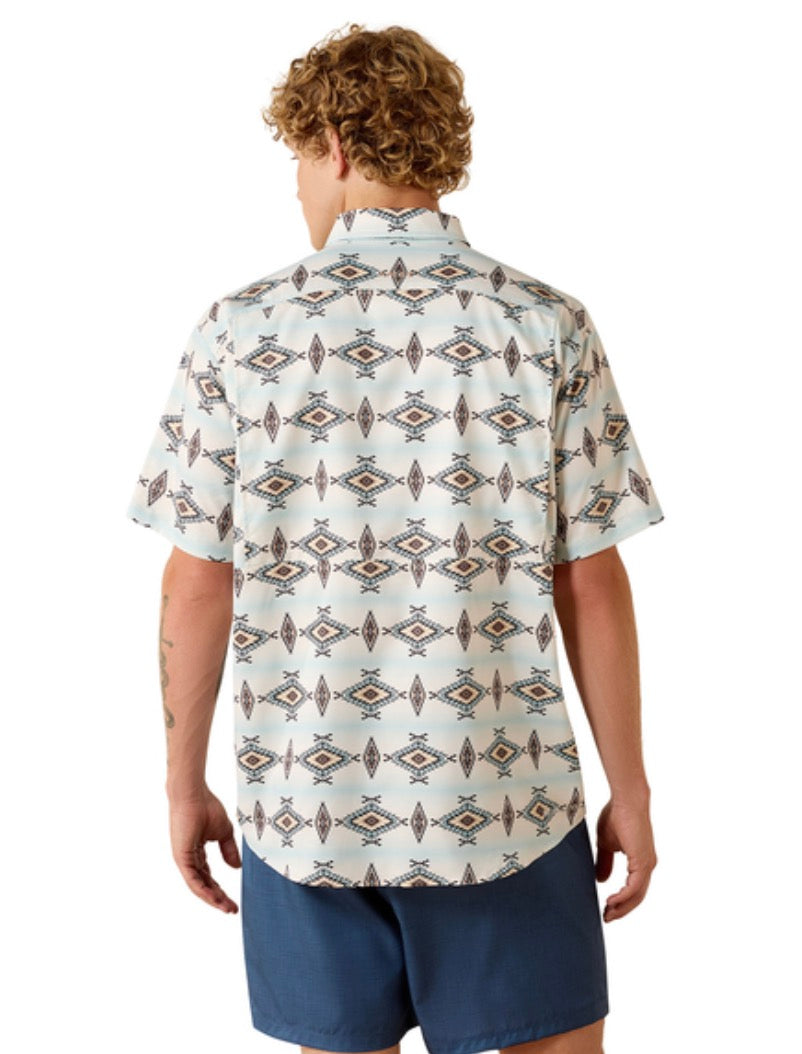 ARIAT PRINTED VENTTEK CLASSIC WHITE - MENS SHIRT☑️