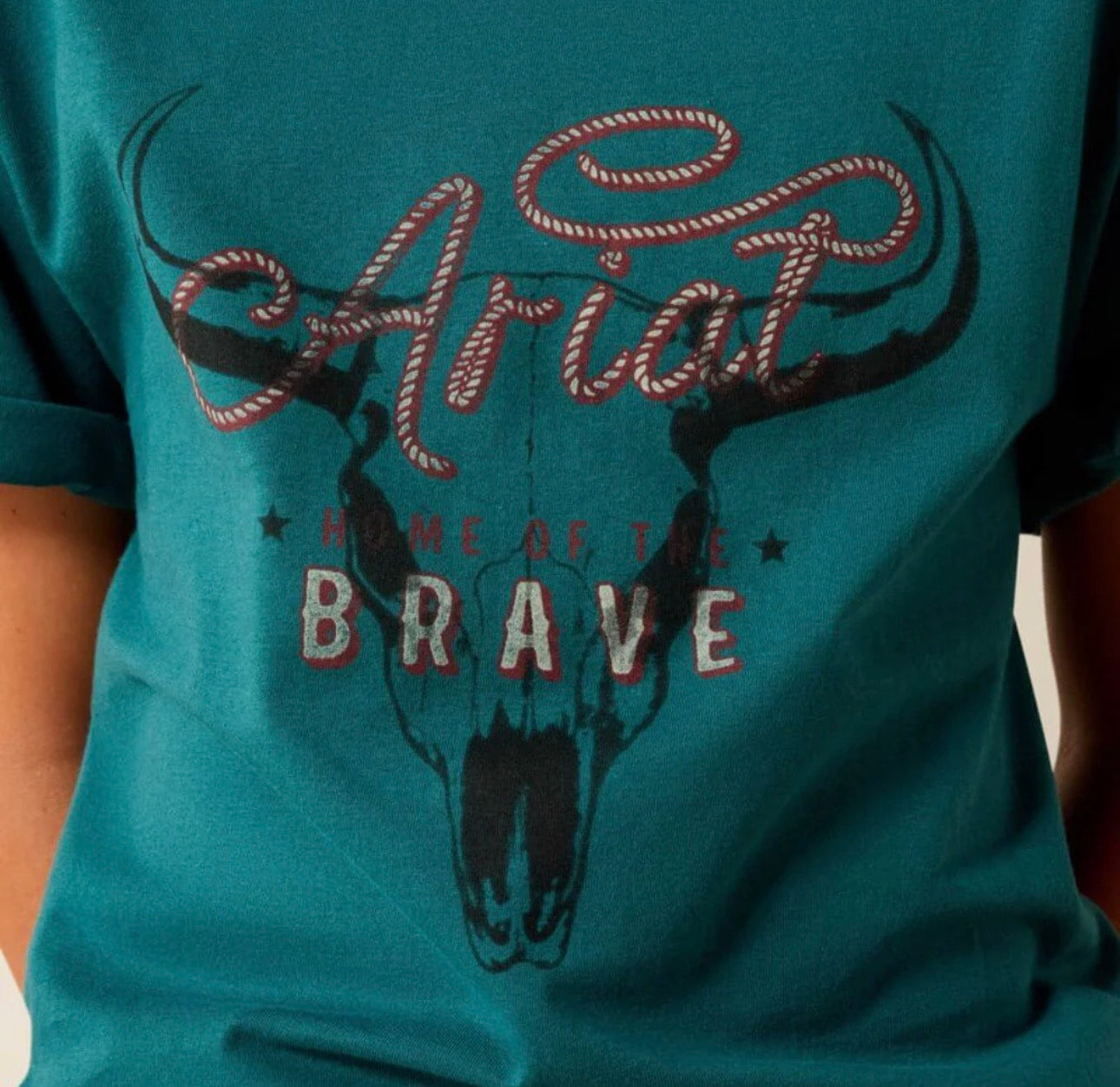 Ariat Boys Cattle Skull Freedom T-Shirt Mediterraneanđź‘•
