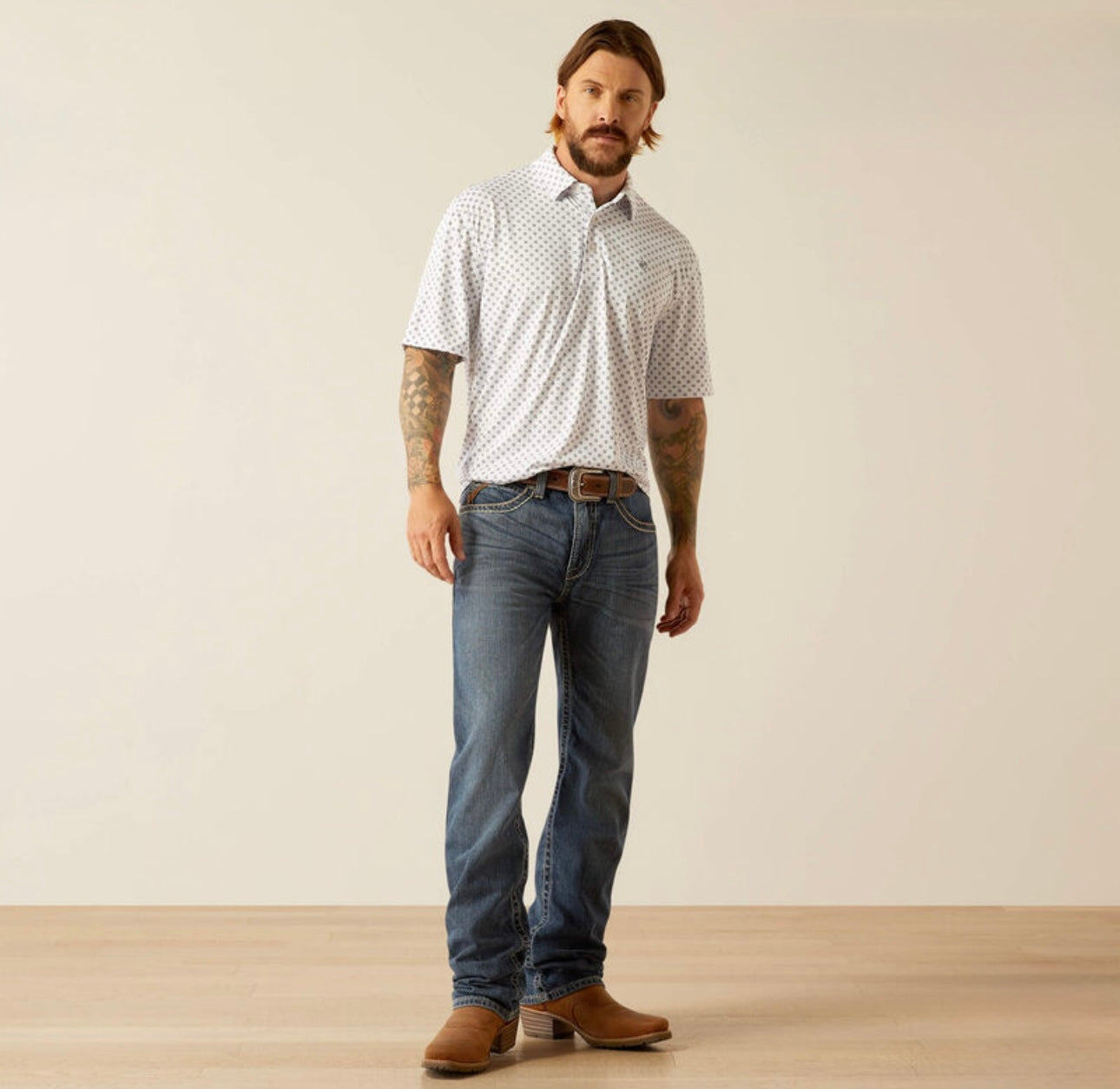 Men’s Ariat Four Leaf Clover Polo
