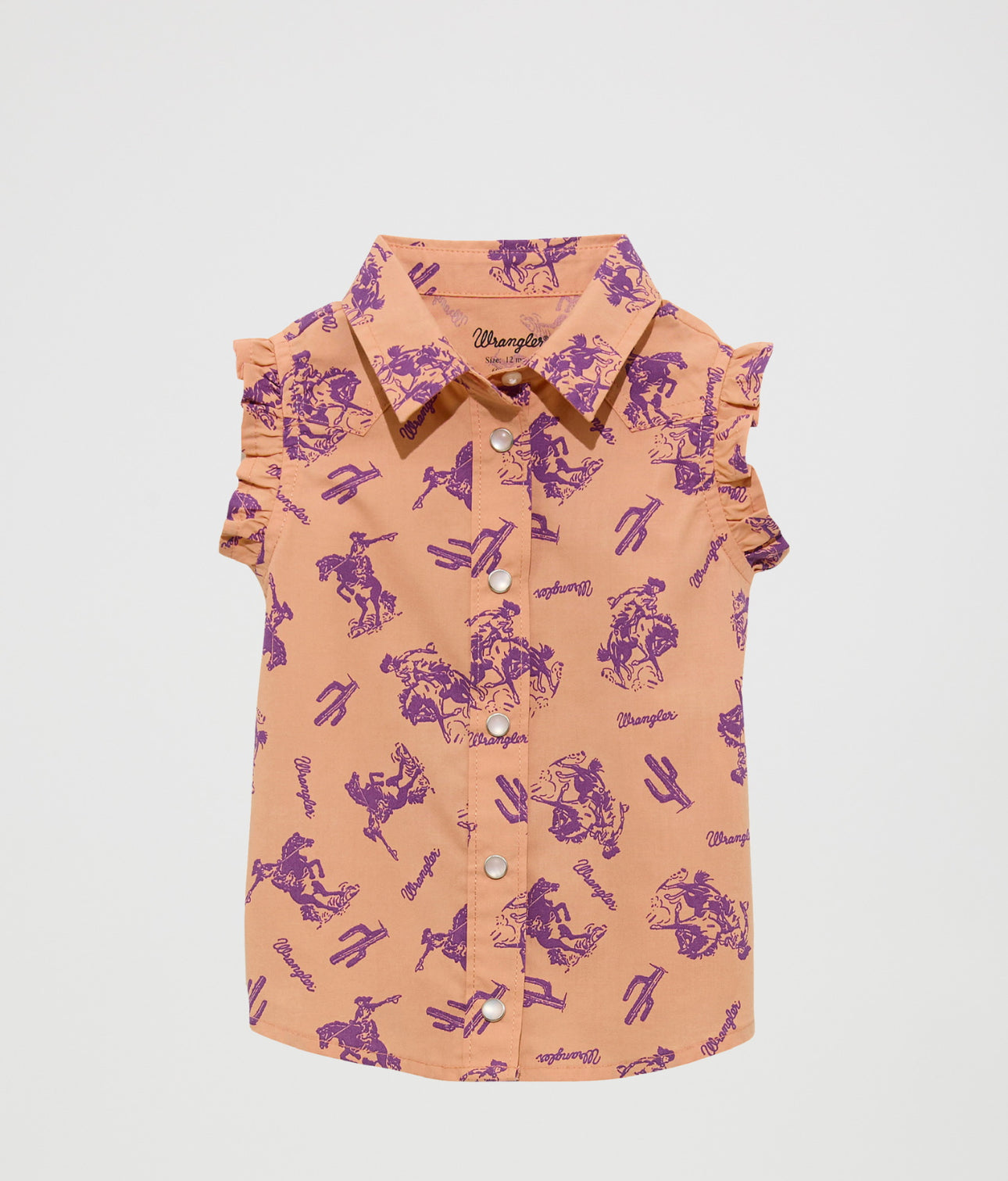 Wrangler West BG Pink/Purple Ruffle Top