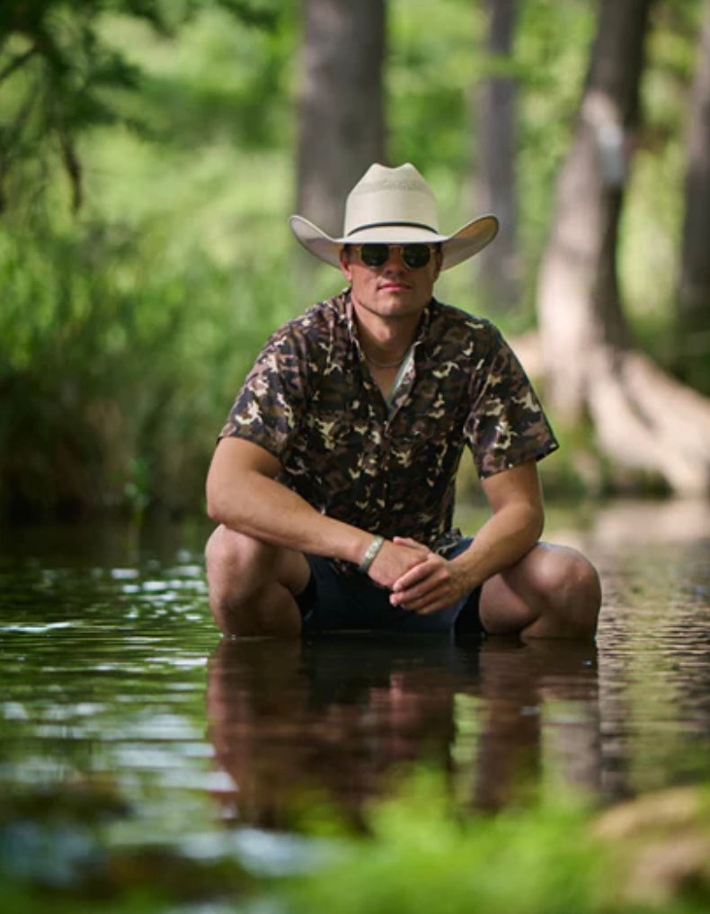 Men’s Hooey Camo Pearl Snap SS