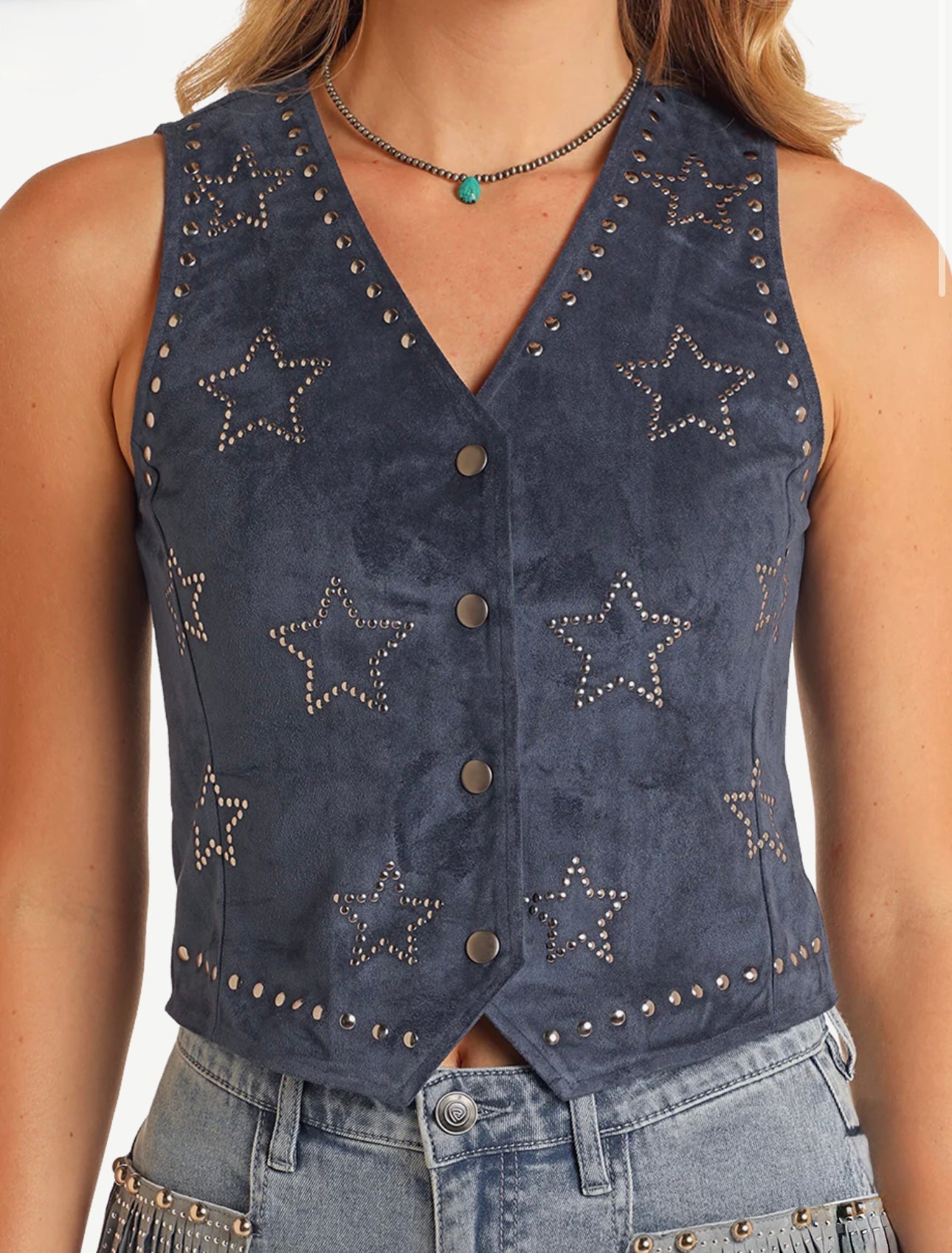 Rock&Roll Women's Star Studded Vest