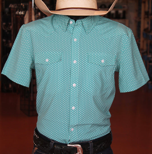 Panhandle Spotted Turquoise Tek Button-up