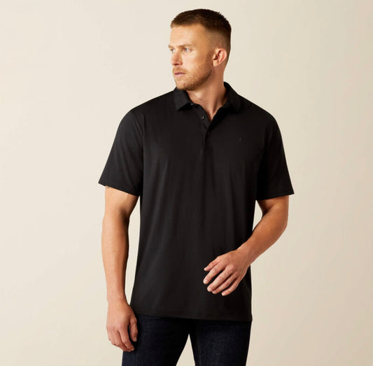Men’s Ariat Black Polo Airflow