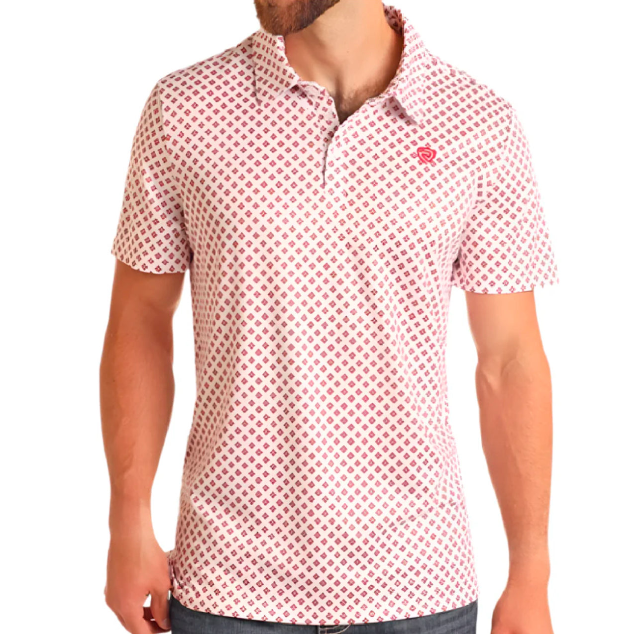 Rock & Roll Geo Polo- White