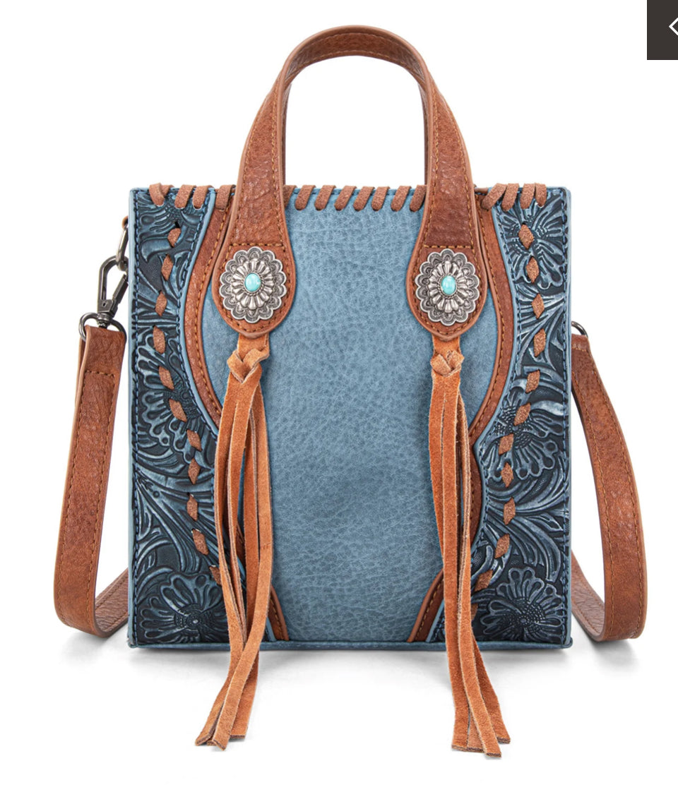 Trinity Ranch Concho Collection Mini Tote/Crossbody