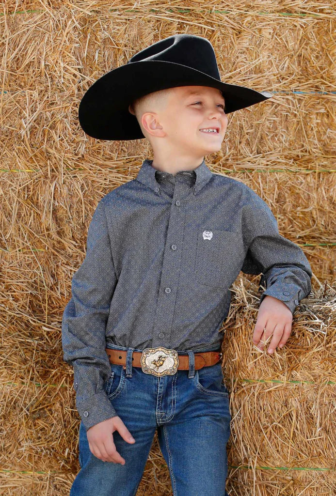 Cinch Button Up L/S Shirt Boy's MTW7060394