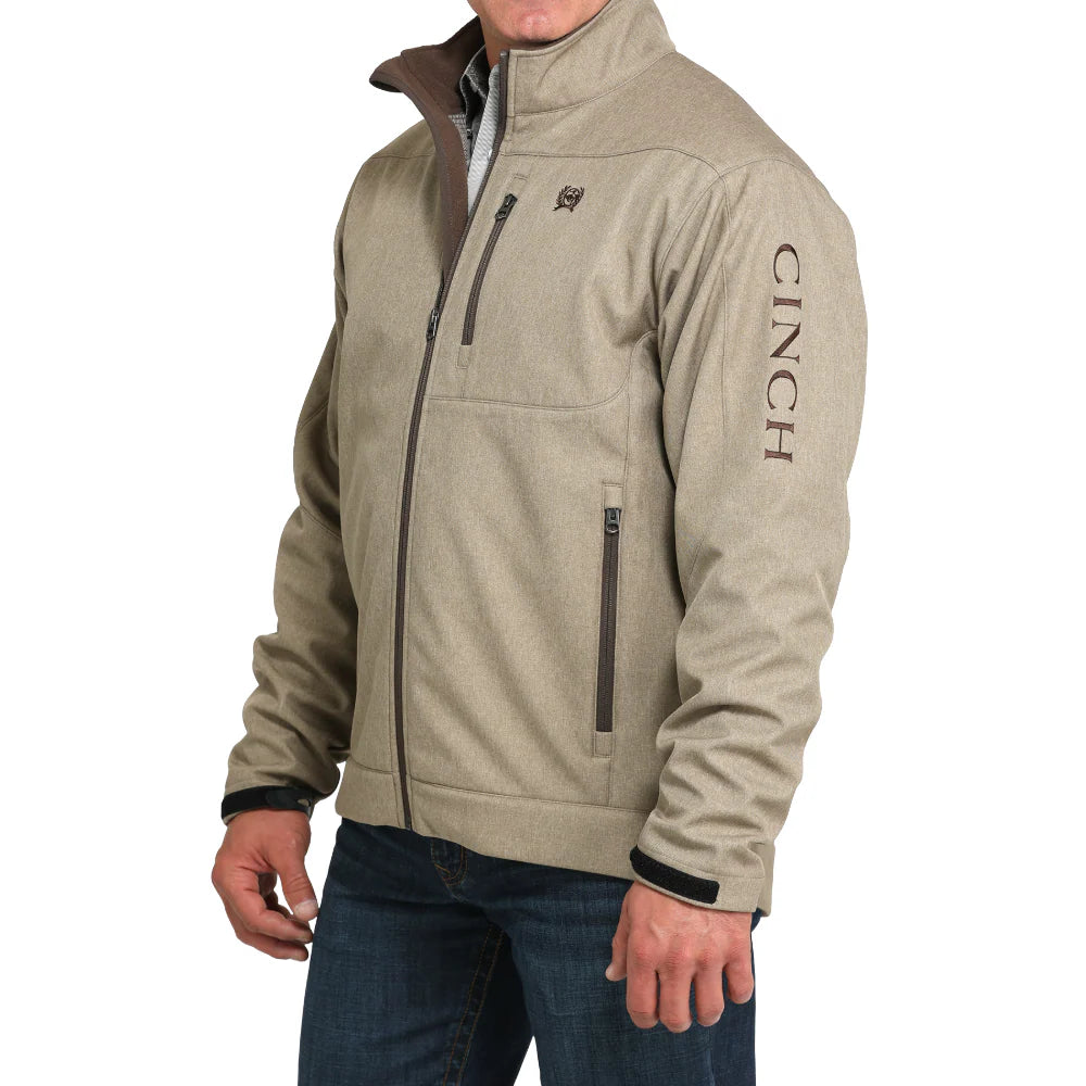 Cinch Men's Stone Brown Bonded Zip Jacket