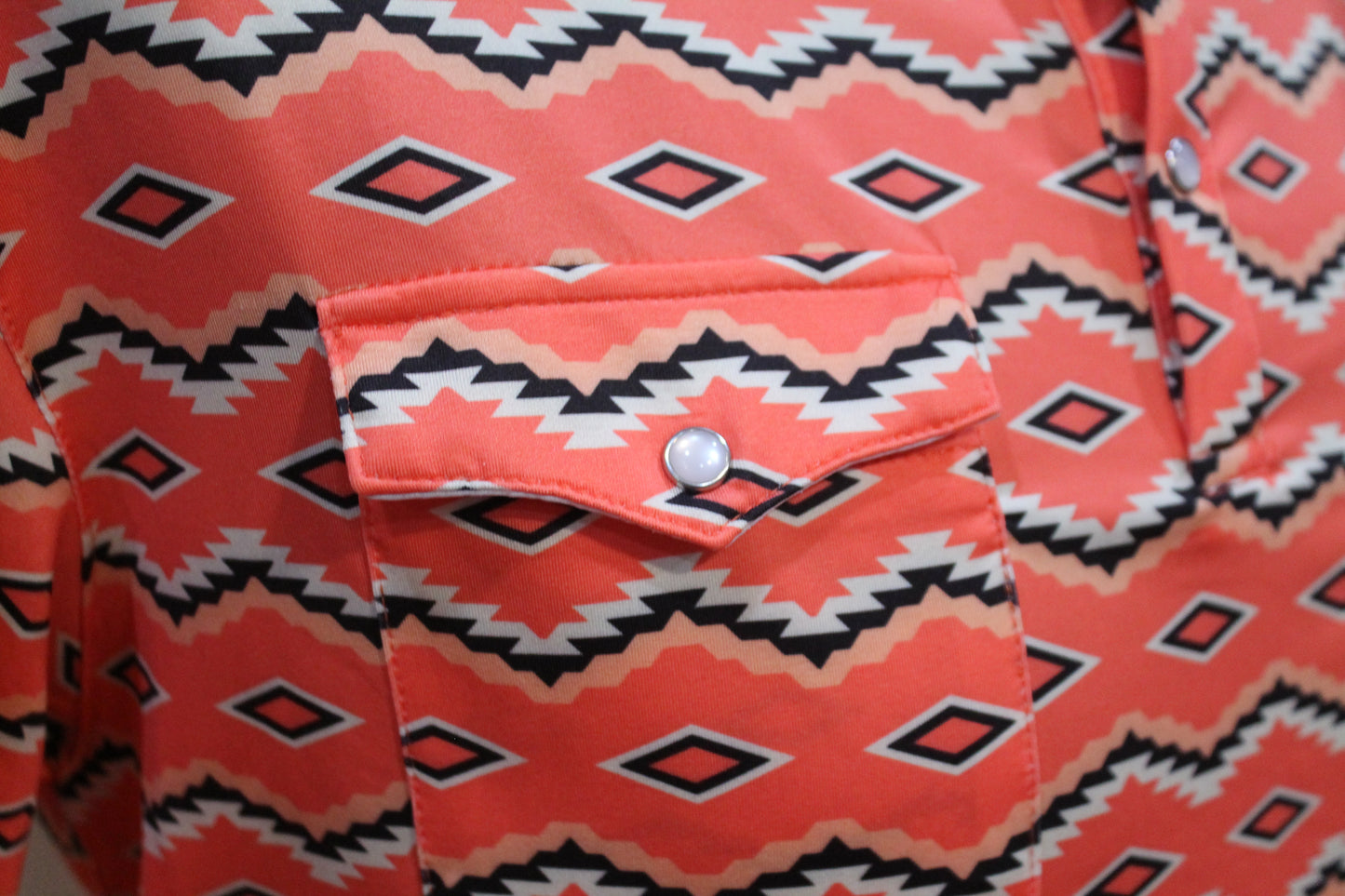 Men’s Coral Aztec RD Short Sleeve Polo