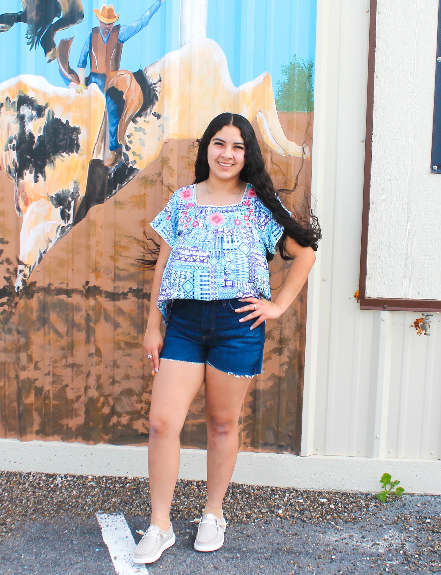 Savanna Jane- Navy Floral Top