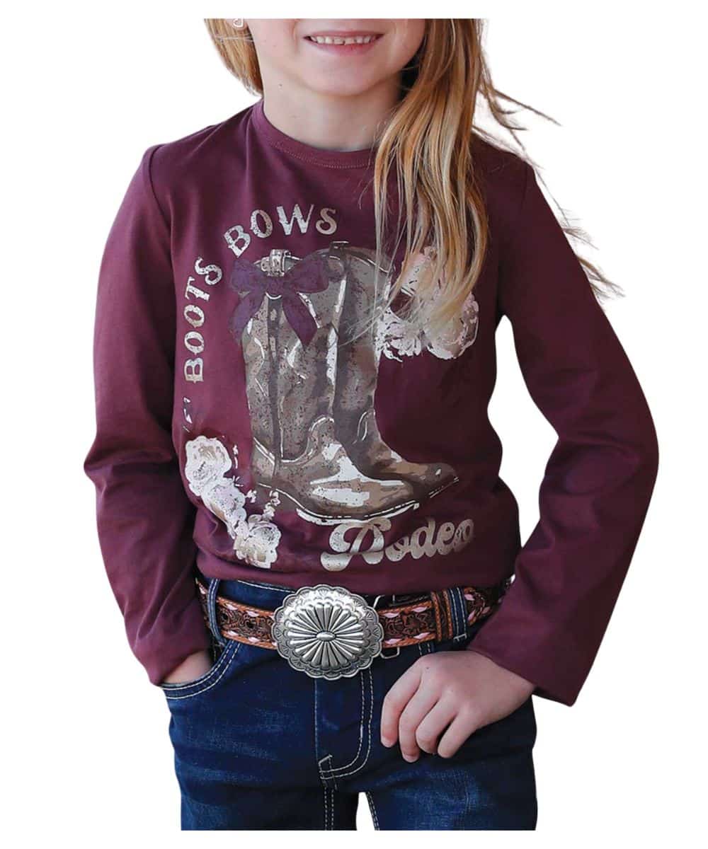 Cruel Girl Girls' Boots & Bows Tee