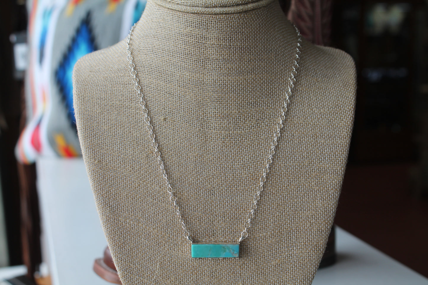 Sterling Silver Kingman Turquoise Necklace