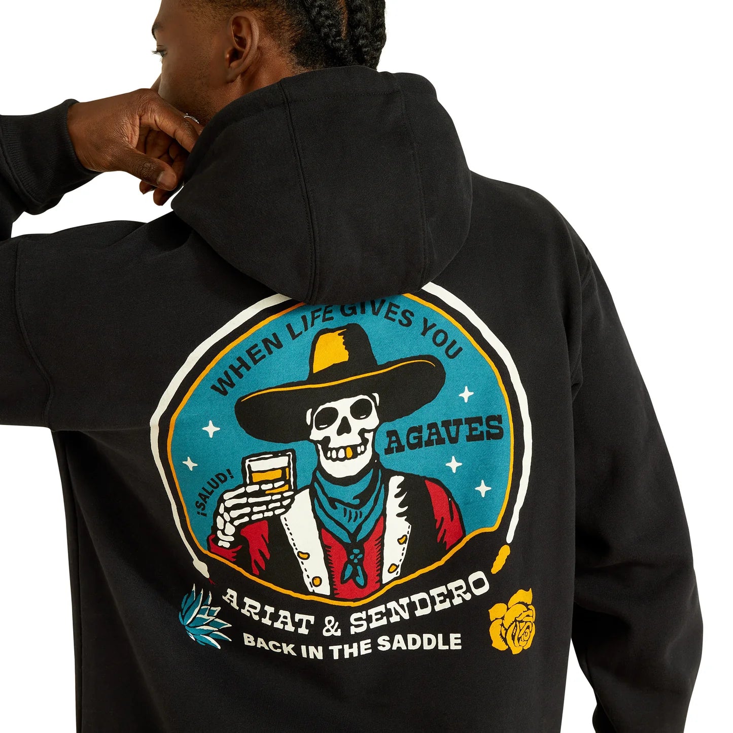 Ariat X Sendero When Life Gives You Agaves Black Hoodie 10062504