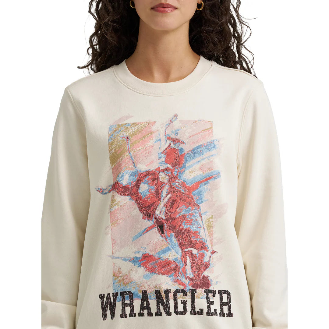 Wrangler Ladies Retro® Whisper White Crew Sweatshirt