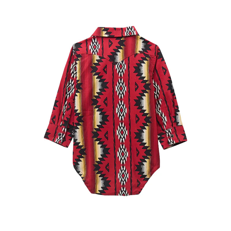 Wrangler Infant Red Multi Print Snap Bodysuit 112369546