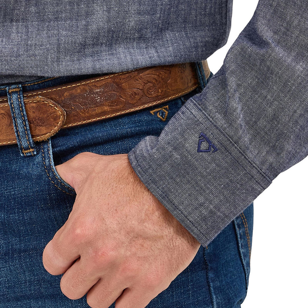 Wrangler Cody Johnson Navy Men's Western Snap 112369519 ๐