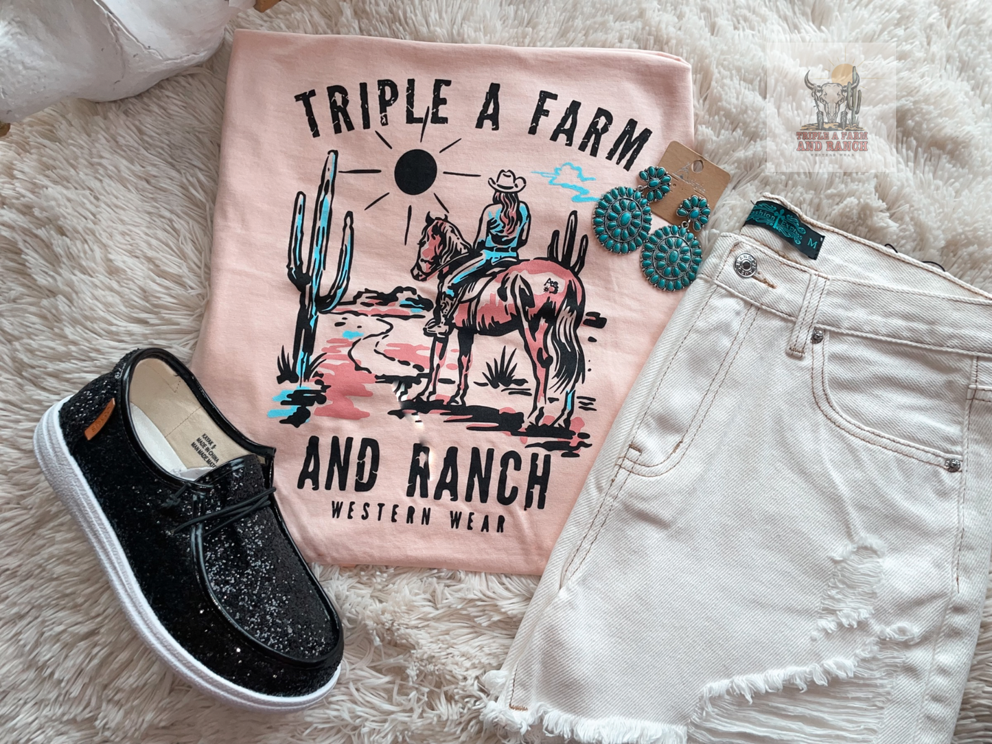 Triple A Senorita Tee (Dusty Pink)
