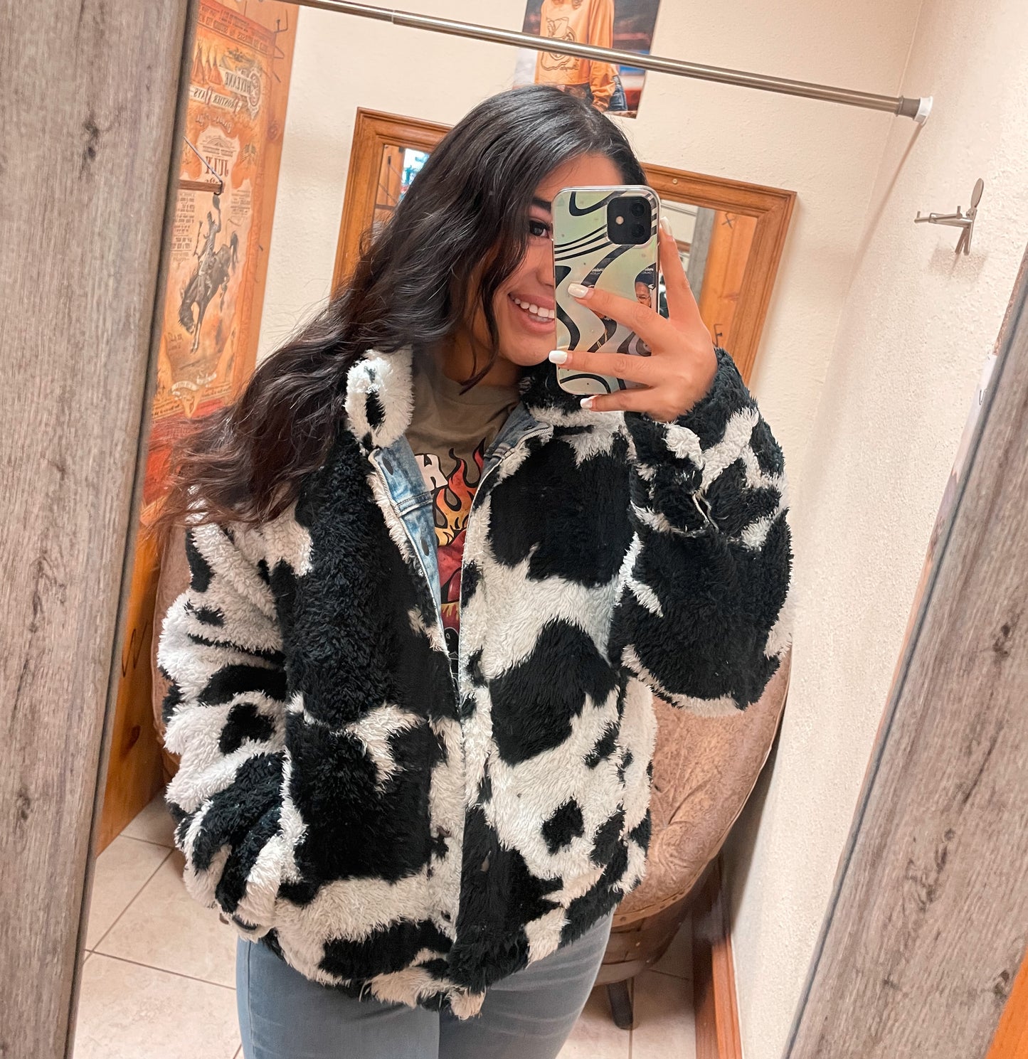R&R Denim And Sherpa Reversible Jacket