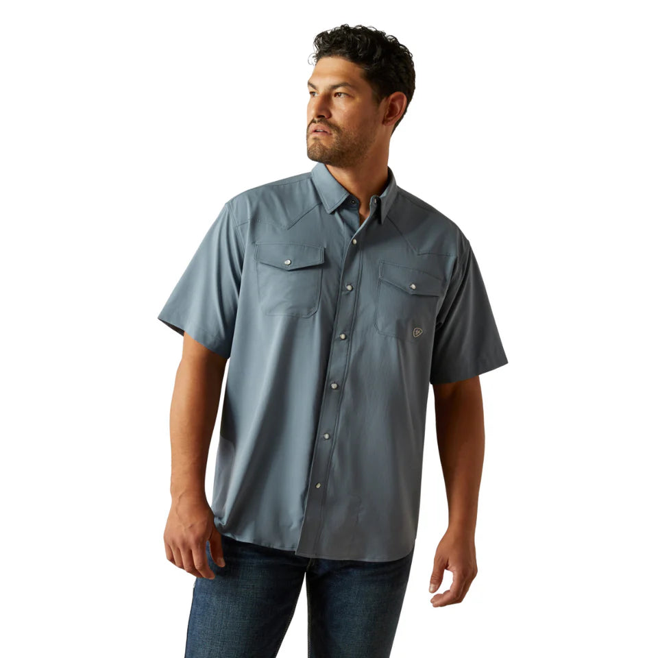 Men’s Ariat Venttek SS Pearlsnap - Newsboy Blue