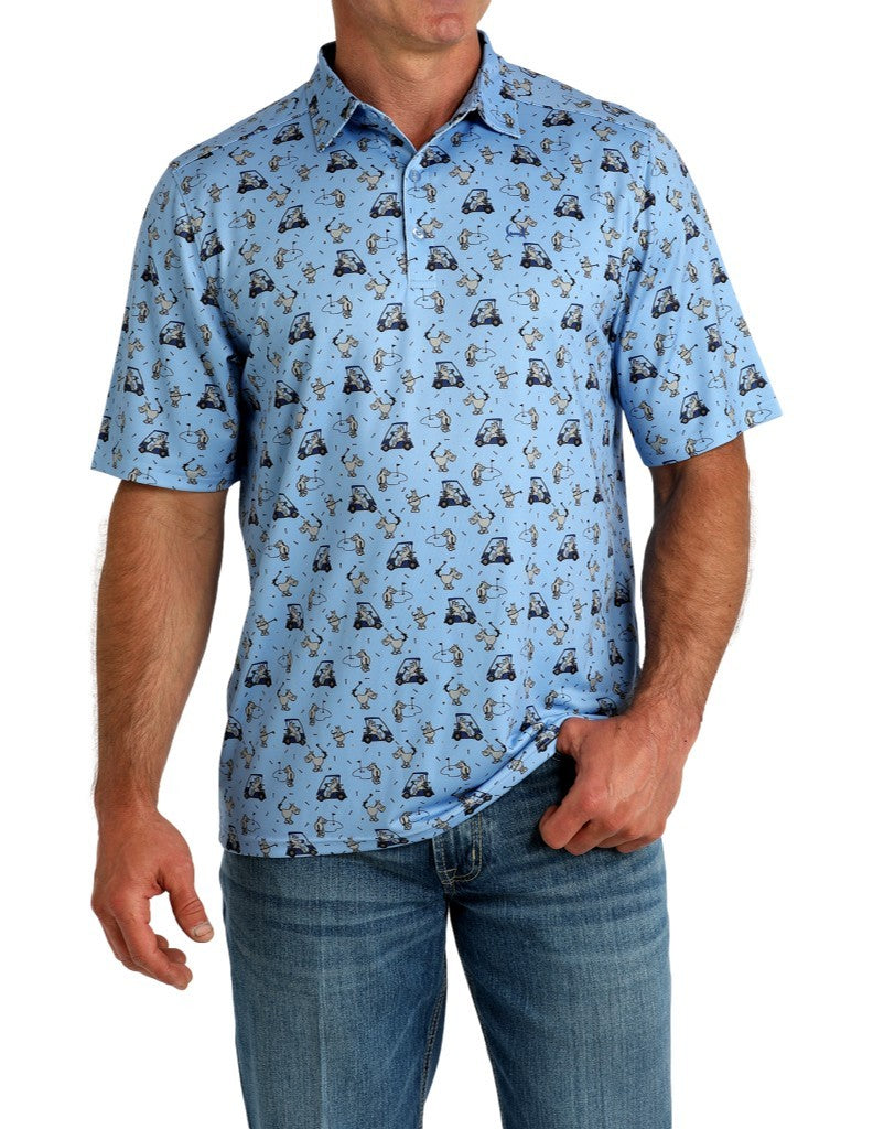 Cinch Men’s Animal Golf Cart Polo