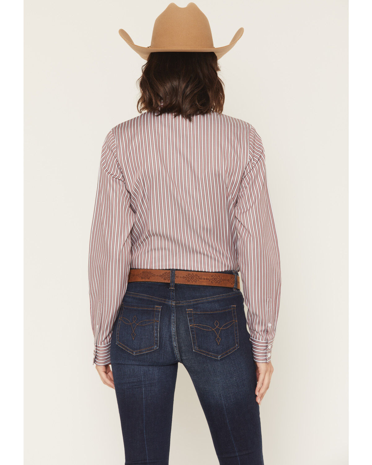 CINCH WOMEN'S STRIPED LONG SLEEVE BUTTON-DOWN WESTERN SHIRT