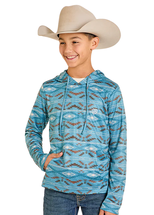 ROCK & ROLL BOY'S AZTEC MESH HOODIE BB94T07697