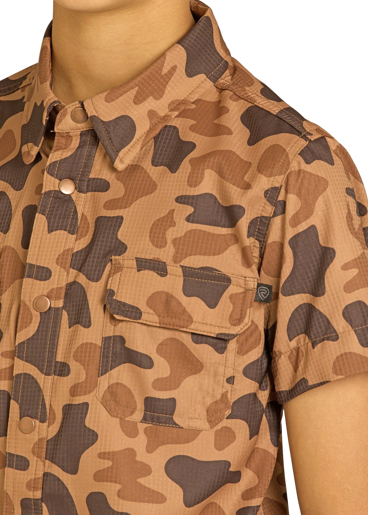 Rock & Roll Denim Boy's Camel Tek Snap Shirt