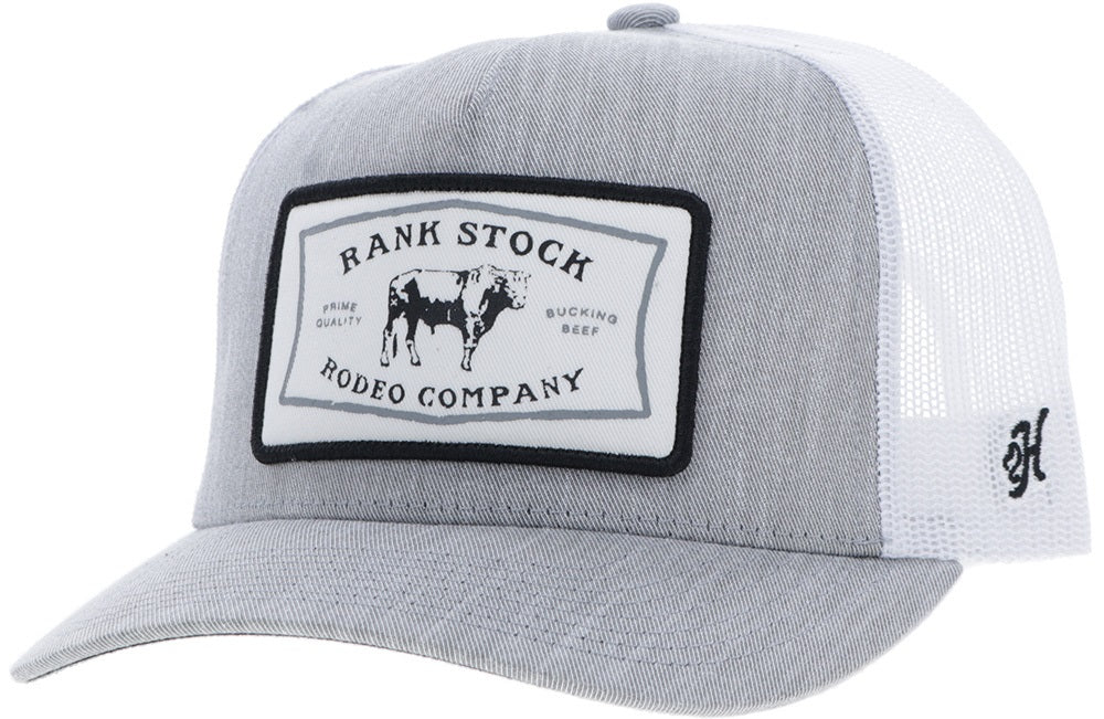 Hooey Rank Stock Cap - Grey/White