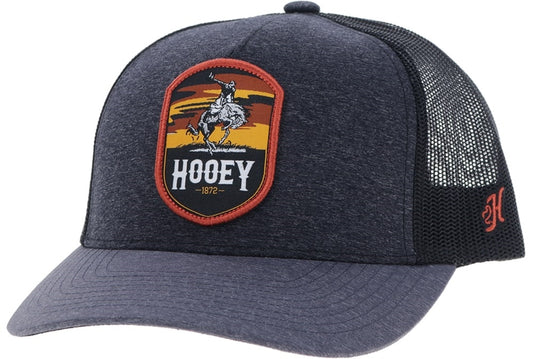 Hooey Bronc Rider Patch Cap - Charcoal/Black 🧢