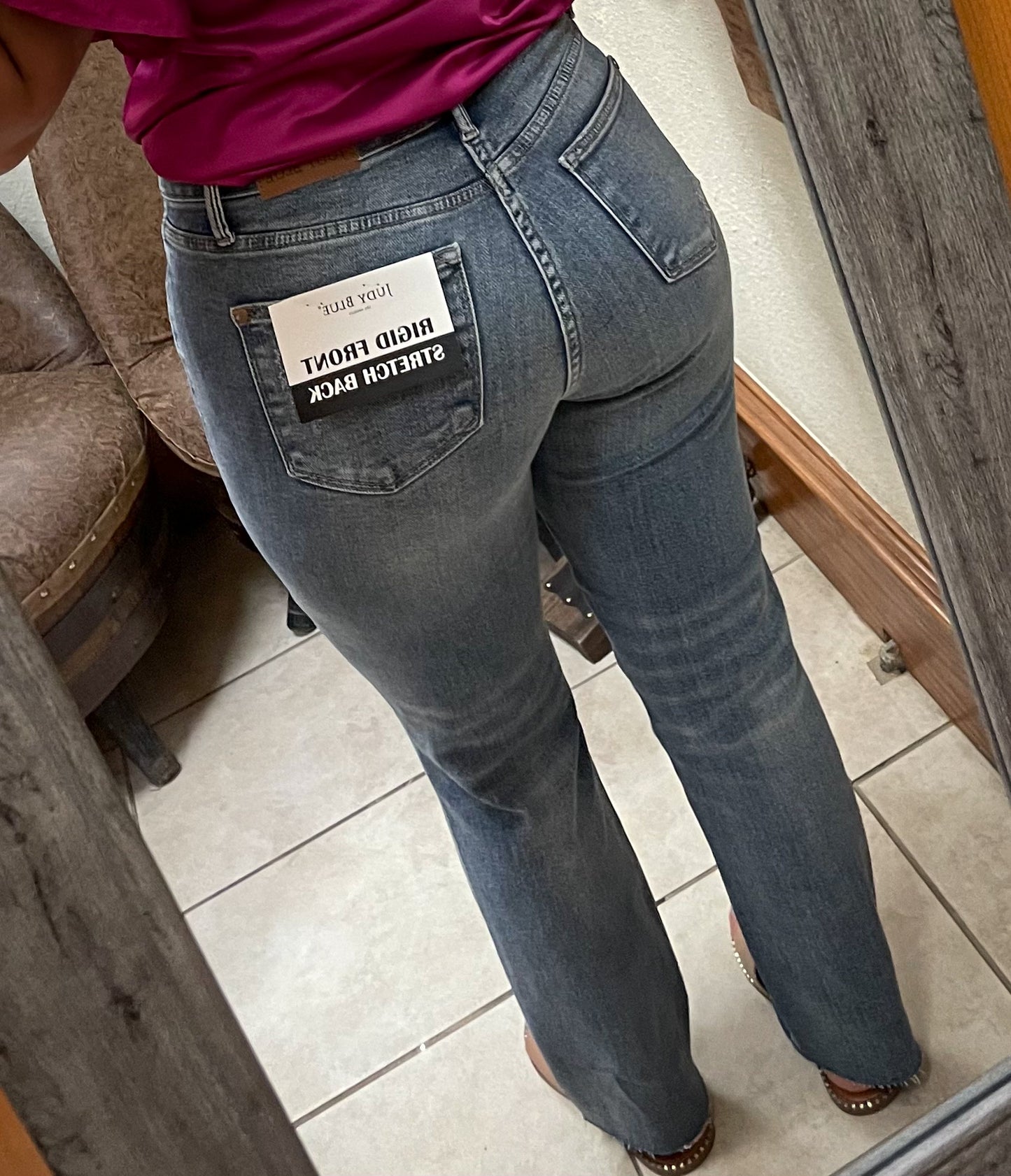 Judy Blue HW Rigid Magic Destroy Straight Denim