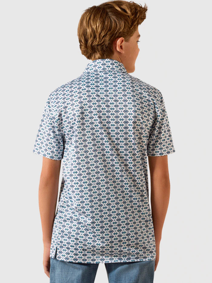 KIDS ARIAT ALL OVER PRINT POLO - 10071206
