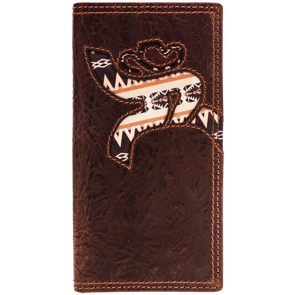 "TRAP" BROWN/AZTEC ROUGHY RODEO WALLET RW011-BRAZ
