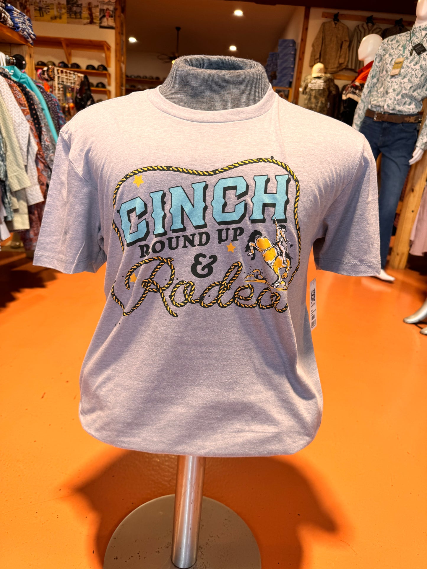 Men’s Cinch Grey Round Up Tee👕