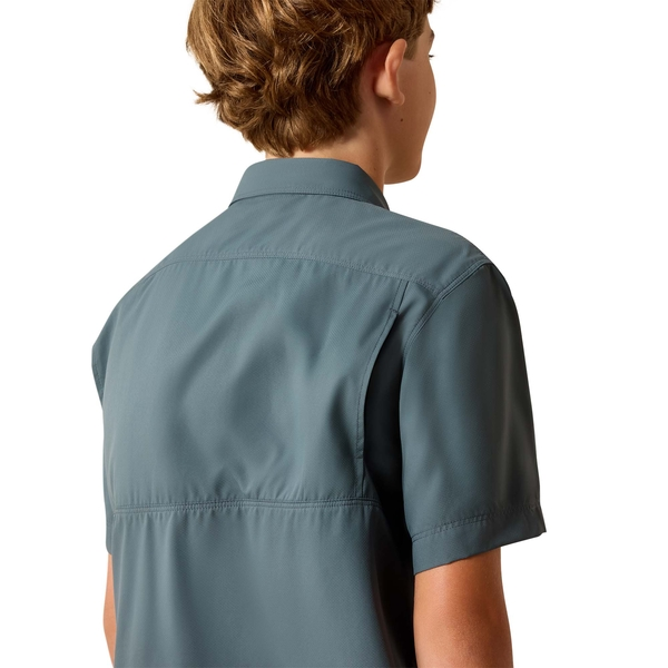 ARIAT VENTTEK OUTBOUND SLATE - KIDS BOYS SHIRT - 10071262✅