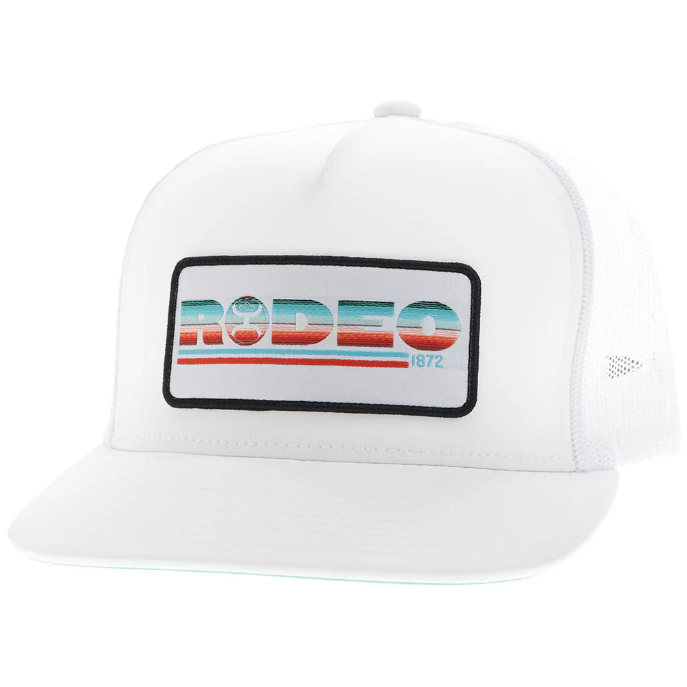 "RODEO" HOOEY HAT WHITE W/SERAPE PATCH🧢✅