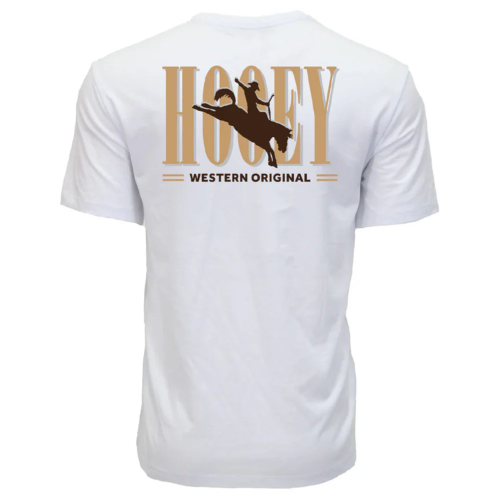 Hooey Men's "Wild Ride" Logo White Graphic T-Shirt👕