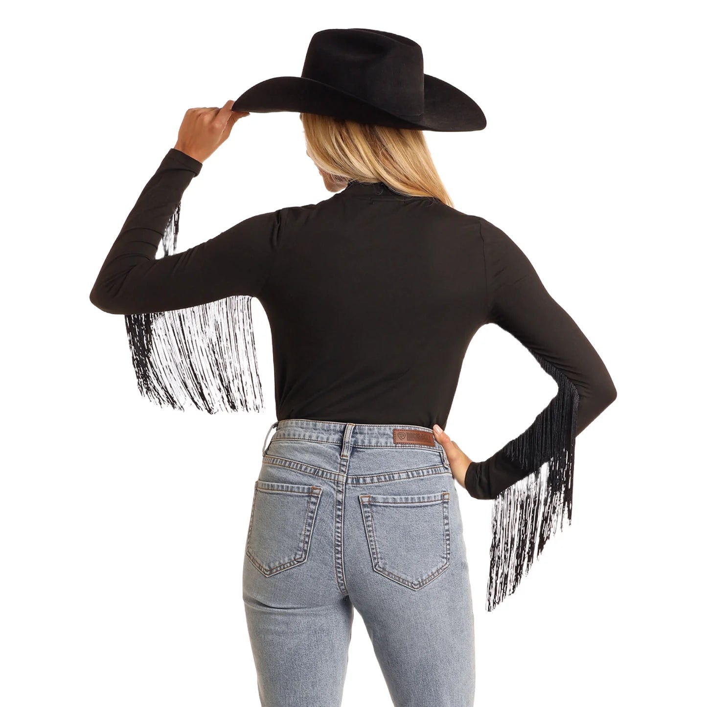 R&R Black Fringe L/S