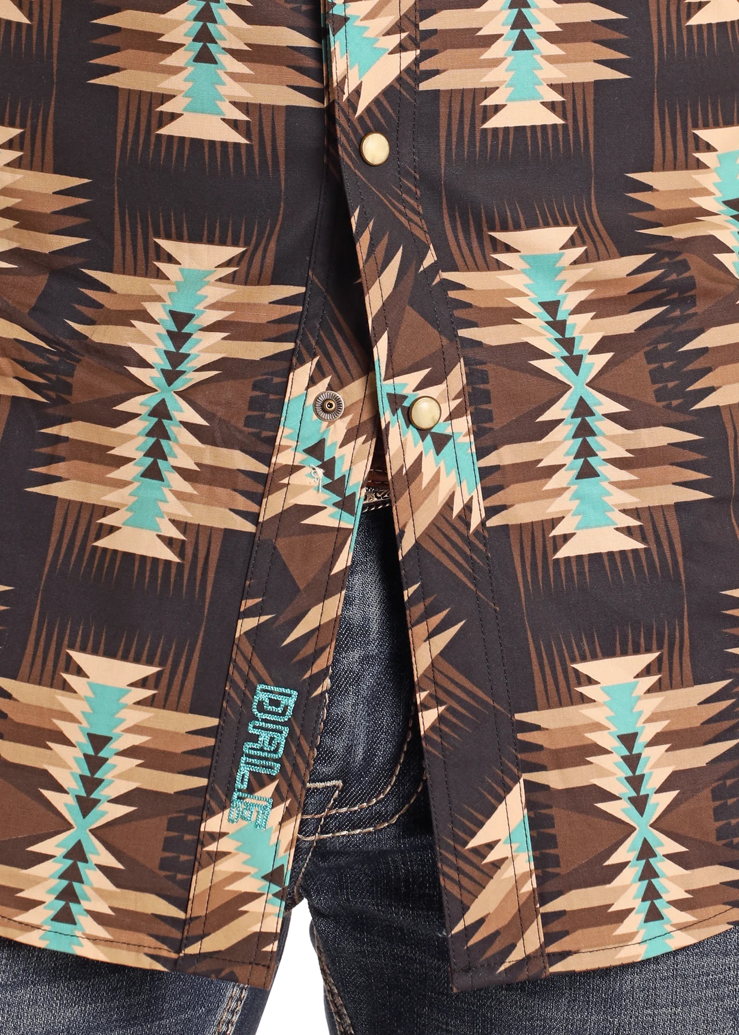 R&R X Dale Brisby Men’s Aztec Mirror LS Pearl snap