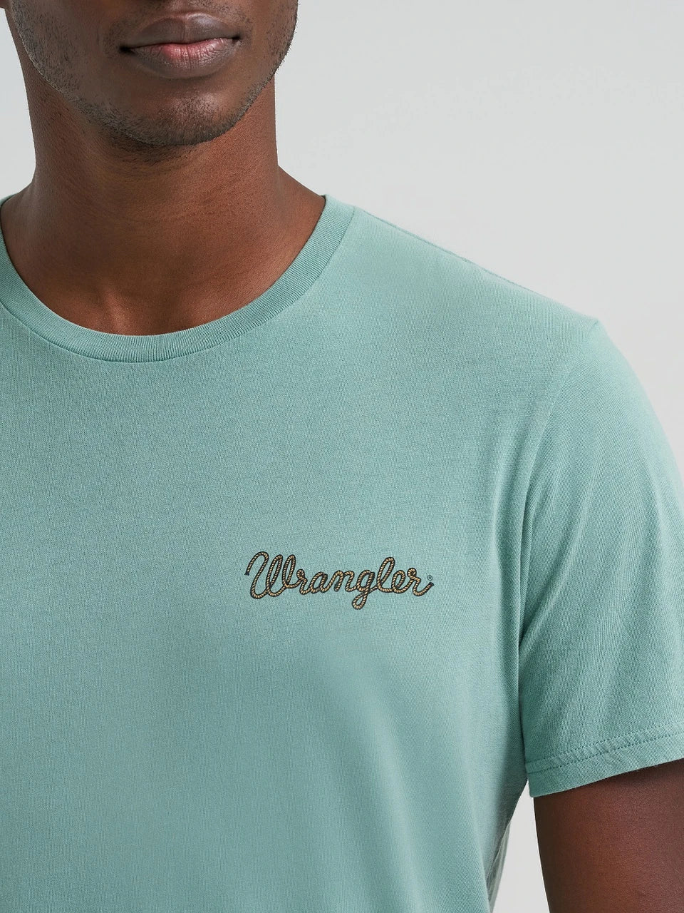 WRANGLER OIL BLUE COWBOY PRINT - MENS TEE - 112375739