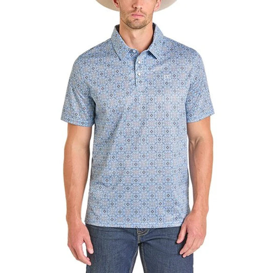 PANHANDLE Blue SLIM SS SNAP POLO
