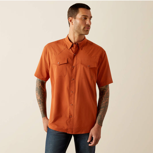 Men’s Ariat Western Orange Snap