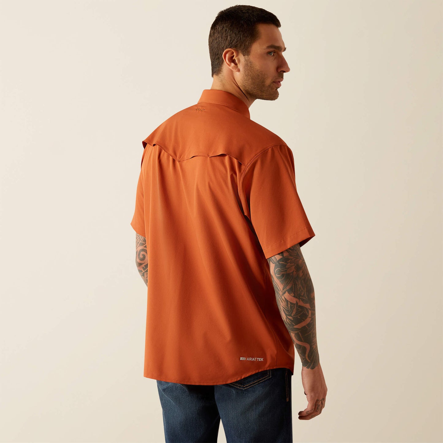 Men’s Ariat Western Orange Snap