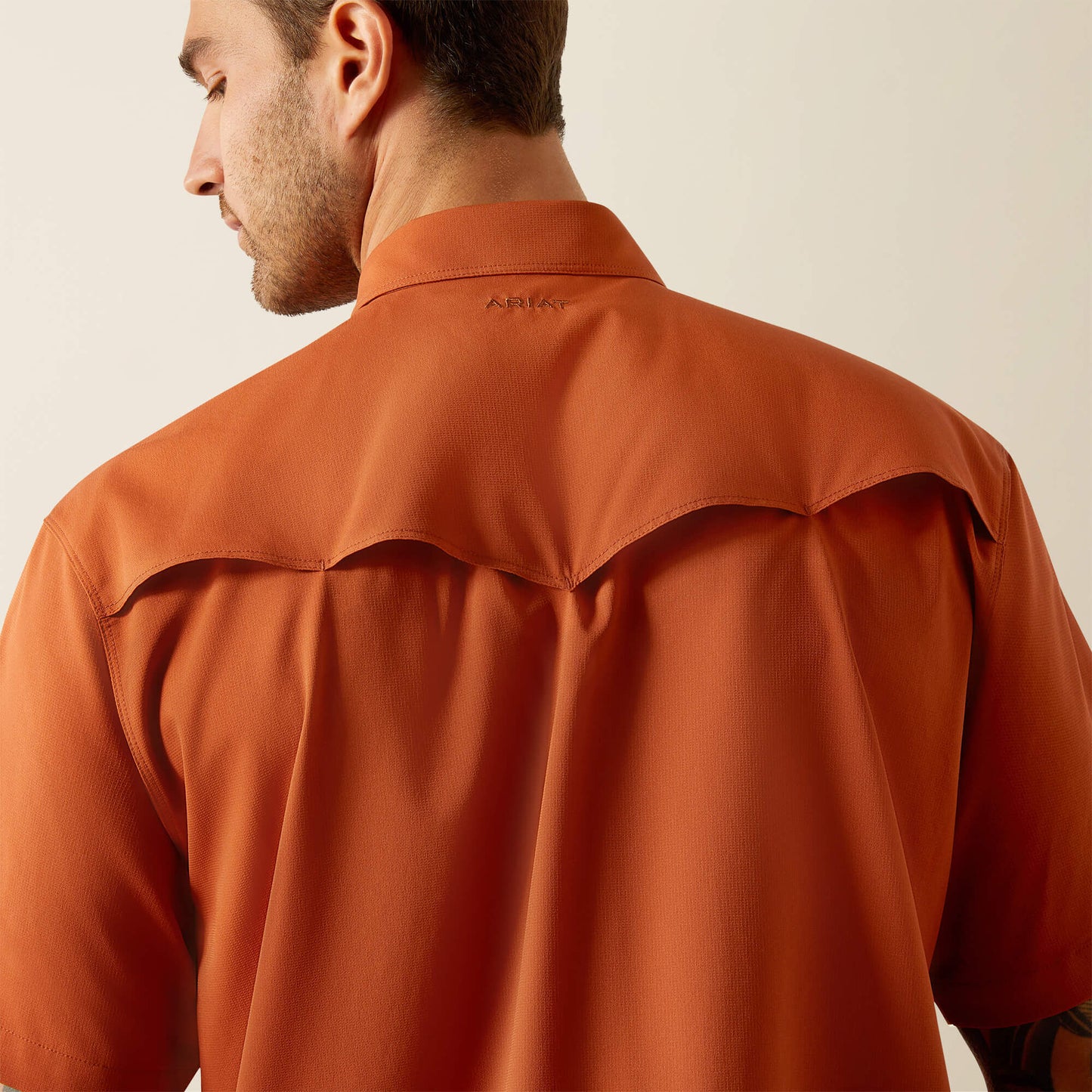 Men’s Ariat Western Orange Snap