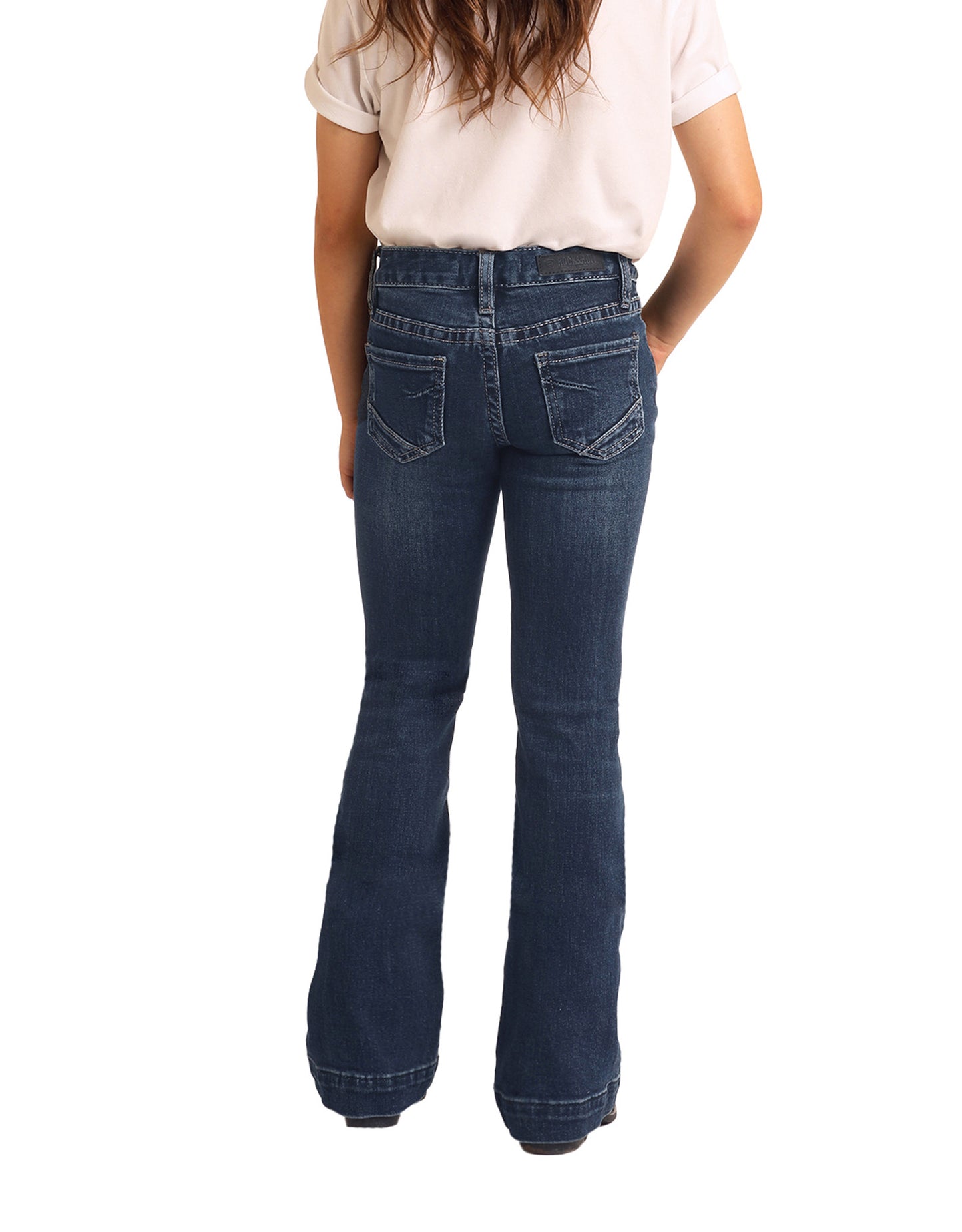 Girl’s R&R Lea Dark Wash Trousers